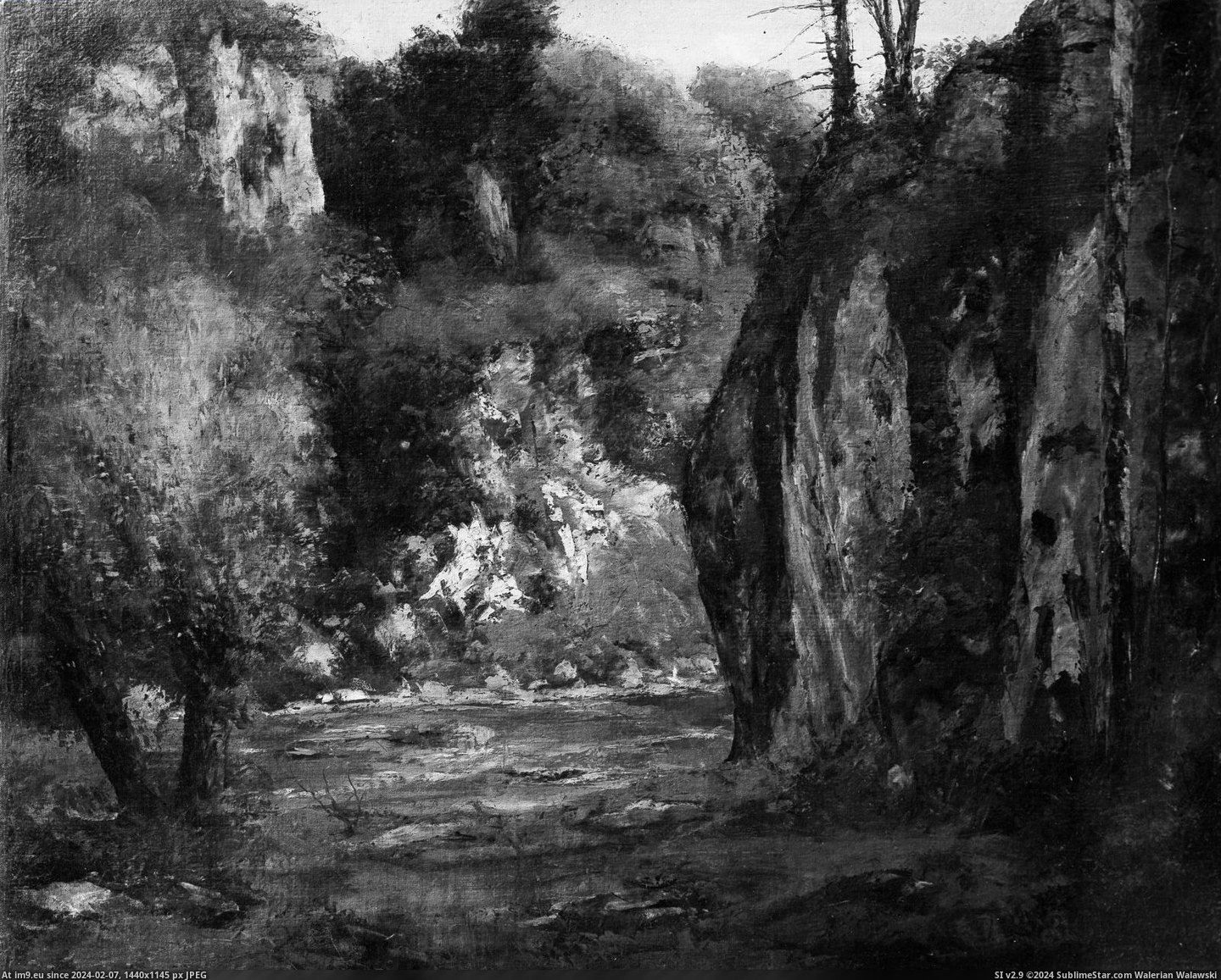 Gustave Courbet - The Hidden Brook (ca. 1873-77) (in Metropolitan Museum Of Art - European Paintings)