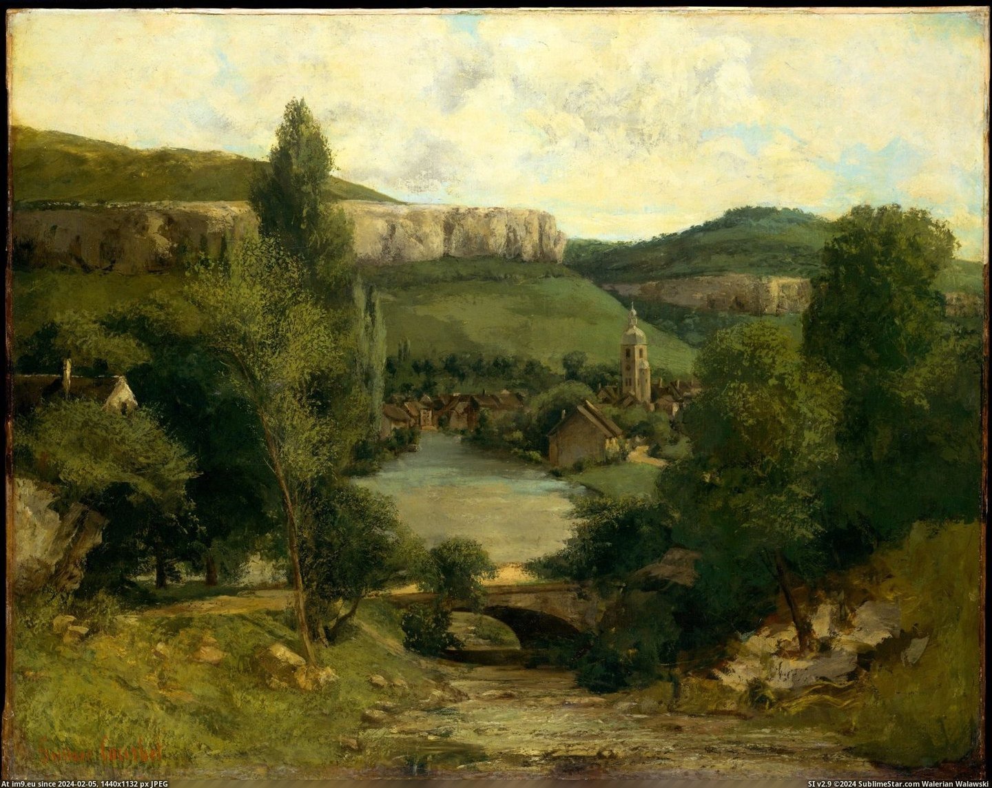 Gustave Courbet - View of Ornans (prob. mid-1850s) (in Metropolitan Museum Of Art - European Paintings)