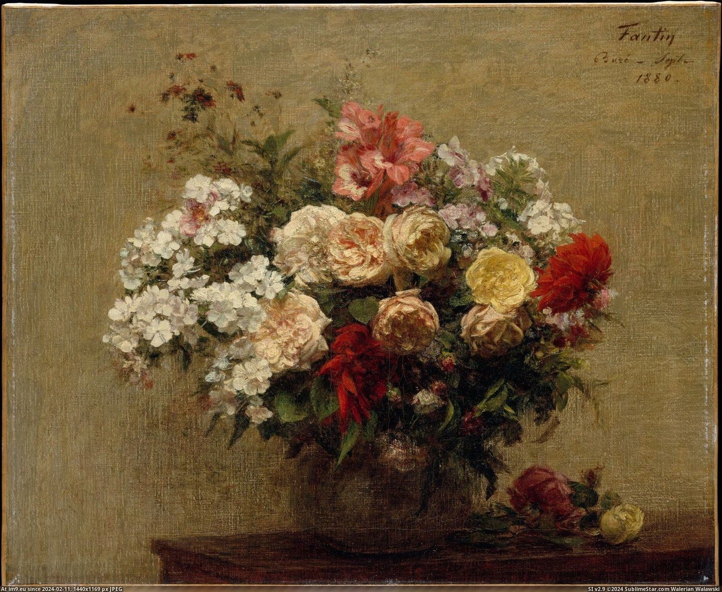 Henri Fantin-Latour - Summer Flowers (1880) (in Metropolitan Museum Of Art - European Paintings)