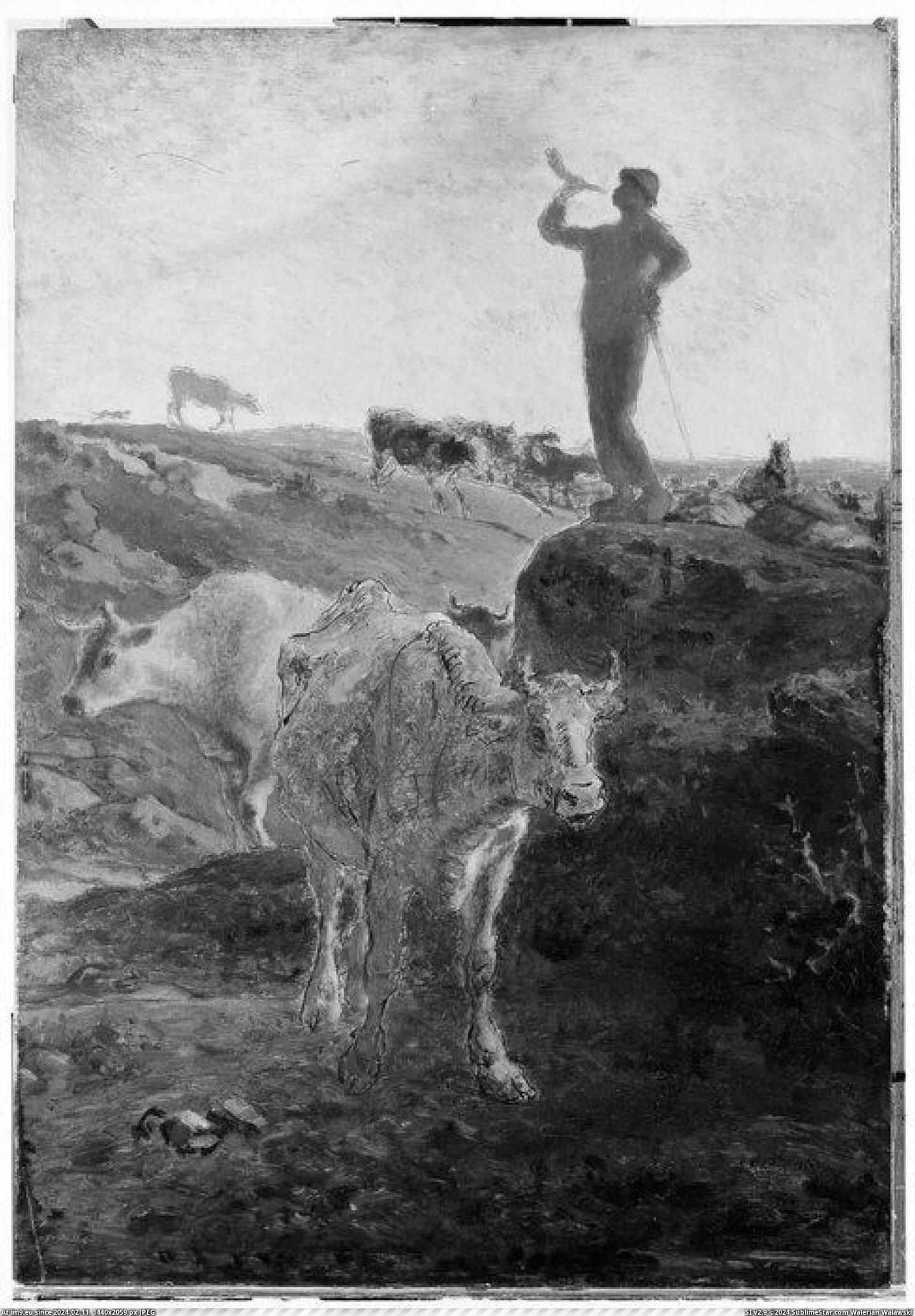 Jean-François Millet - Calling the Cows Home (ca. 1872) (in Metropolitan Museum Of Art - European Paintings)