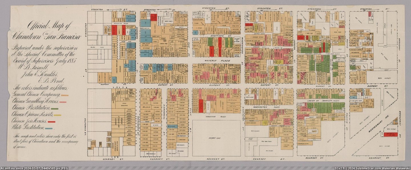 #Map #San #Chinatown #Francisco #Vice [Mapporn] 1885 Vice Map Of Chinatown San Francisco [3675x1504] Pic. (Image of album My r/MAPS favs))
