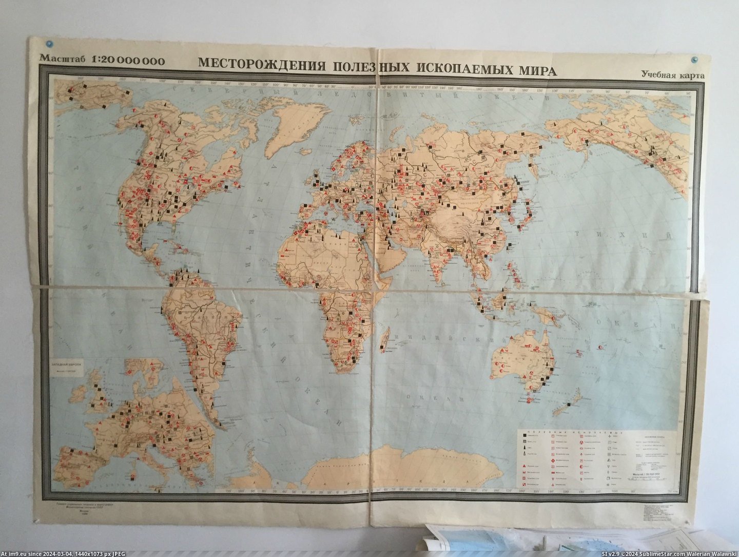 #World #Map #Soviet #Deposits #3264x2448 #Ore [Mapporn] 1966 Soviet map of world ore deposits [OC] [3264x2448] Pic. (Изображение из альбом My r/MAPS favs))