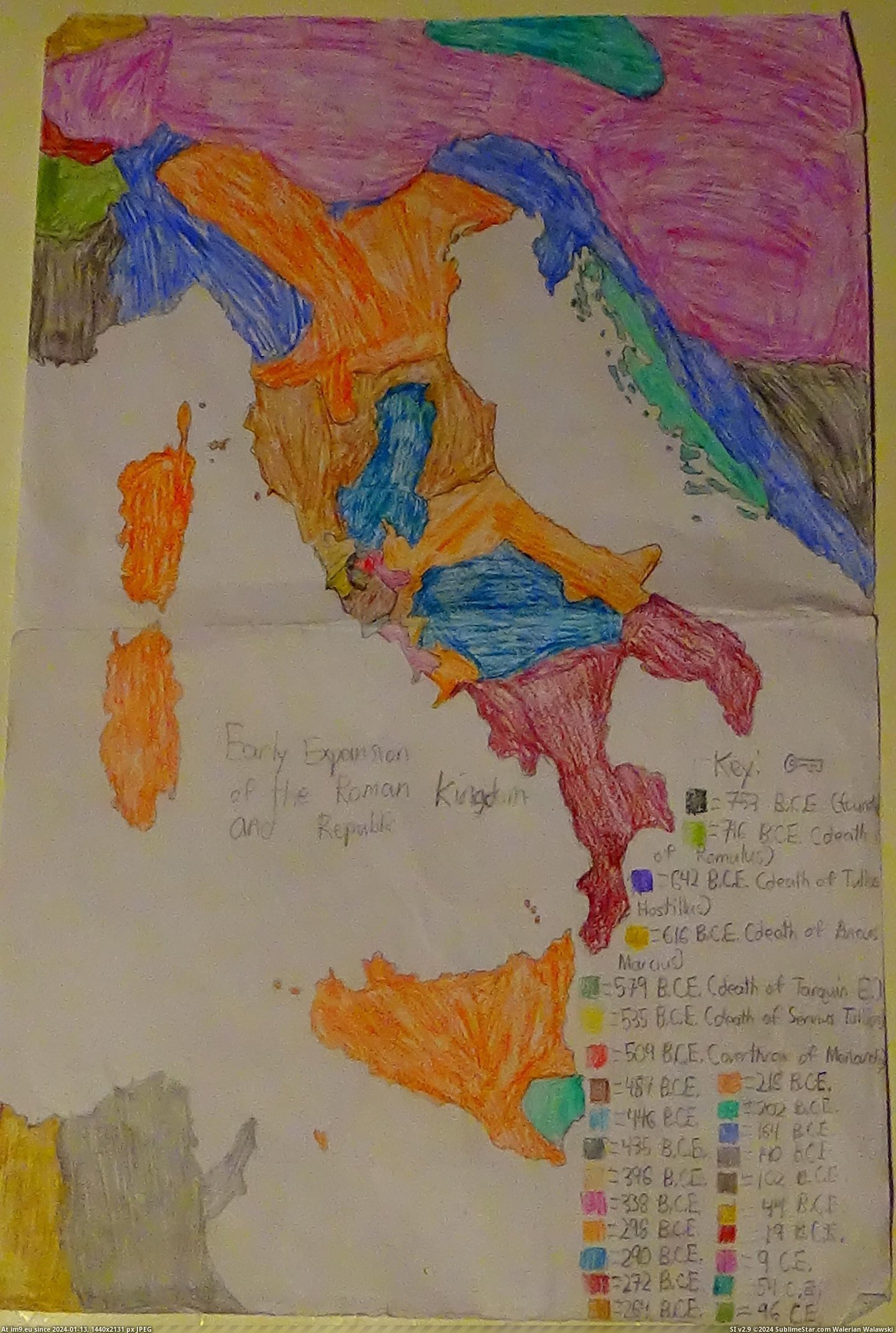 #Map #Hand #Early #Republic #Expansion #Kingdom #Drawn #Roman [Mapporn] A Hand-drawn Map of the Early Expansion of the Roman Kingdom and Republic  [2,272x3,374] Pic. (Obraz z album My r/MAPS favs))