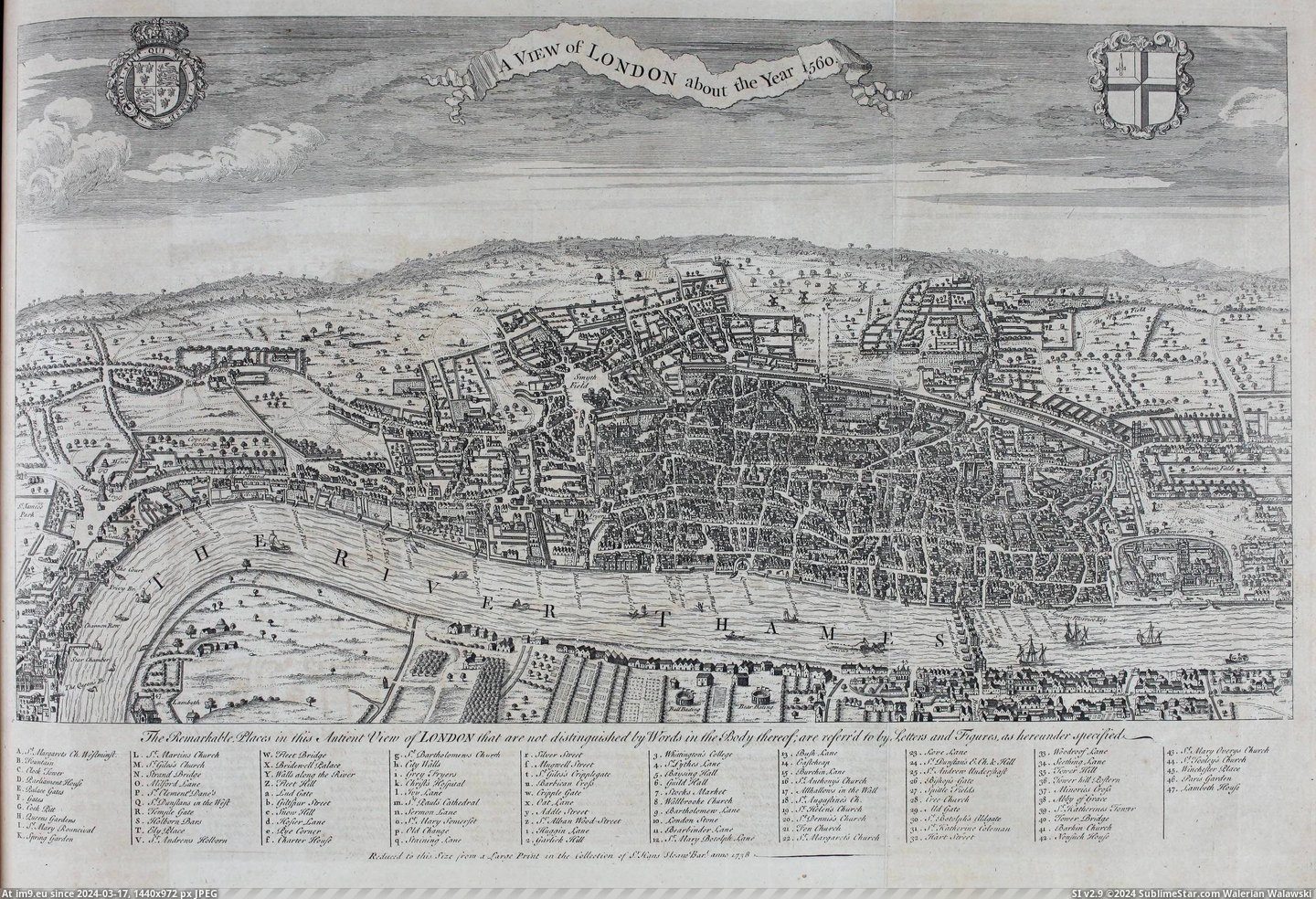 #Year  #London [Mapporn] A View Of London 'about the year 1560' [2319x1577] Pic. (Image of album My r/MAPS favs))