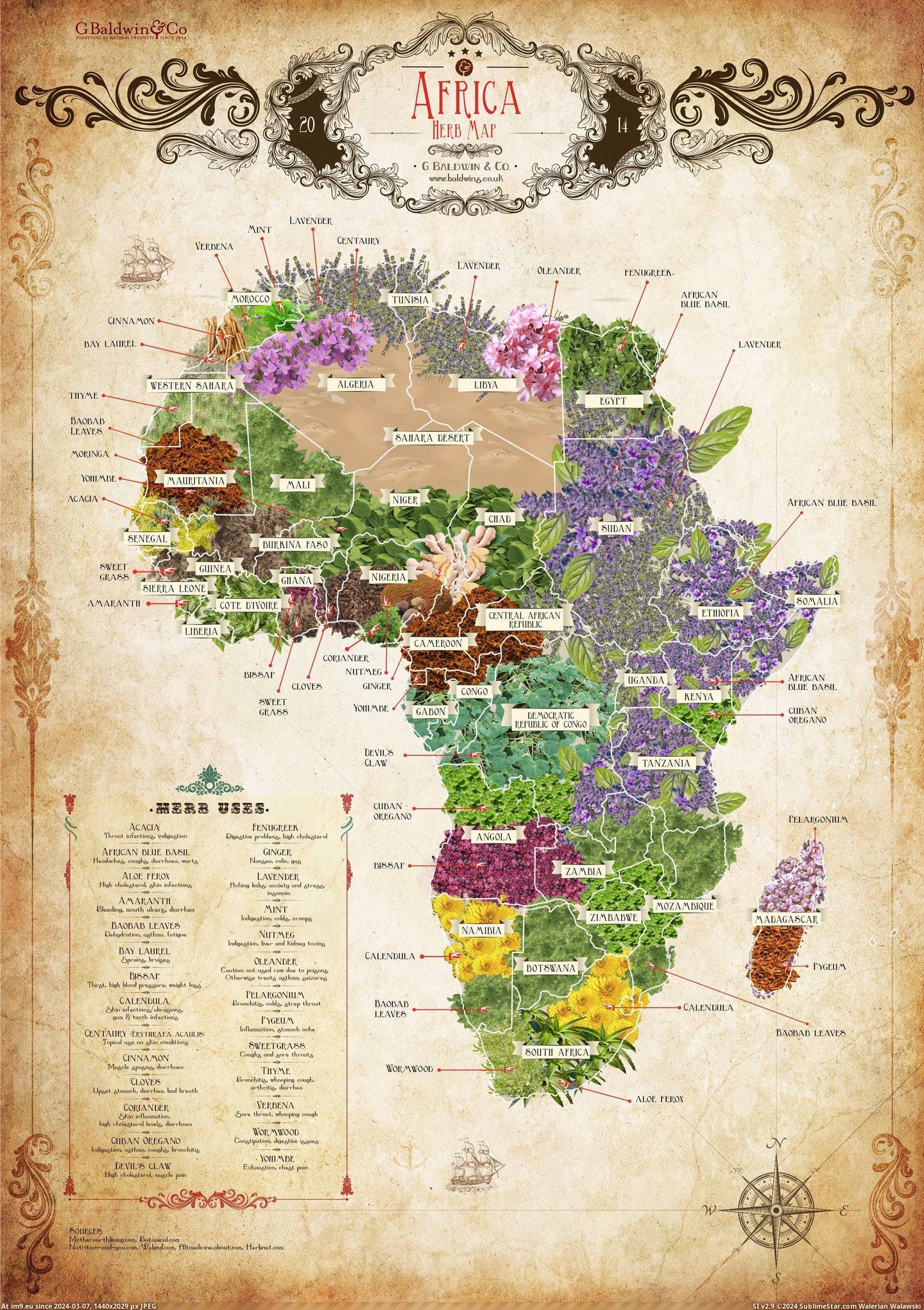 #Map #Herb #Africa [Mapporn] Africa Herb Map [2232x3157] Pic. (Изображение из альбом My r/MAPS favs))