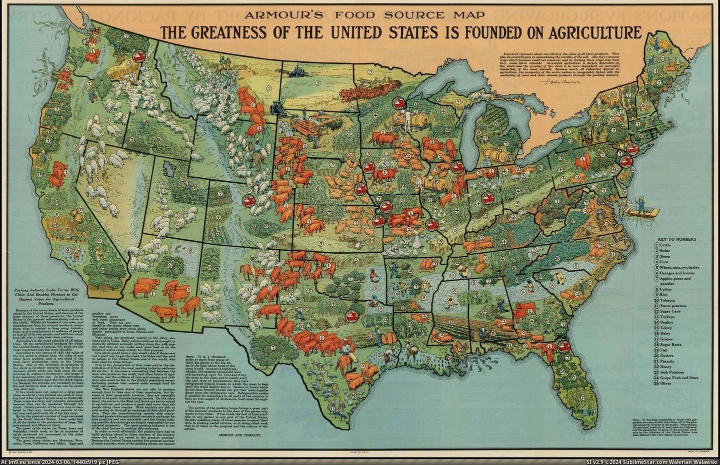 #American  #Agriculture [Mapporn] American agriculture in 1922 [2011×1296] Pic. (Image of album My r/MAPS favs))