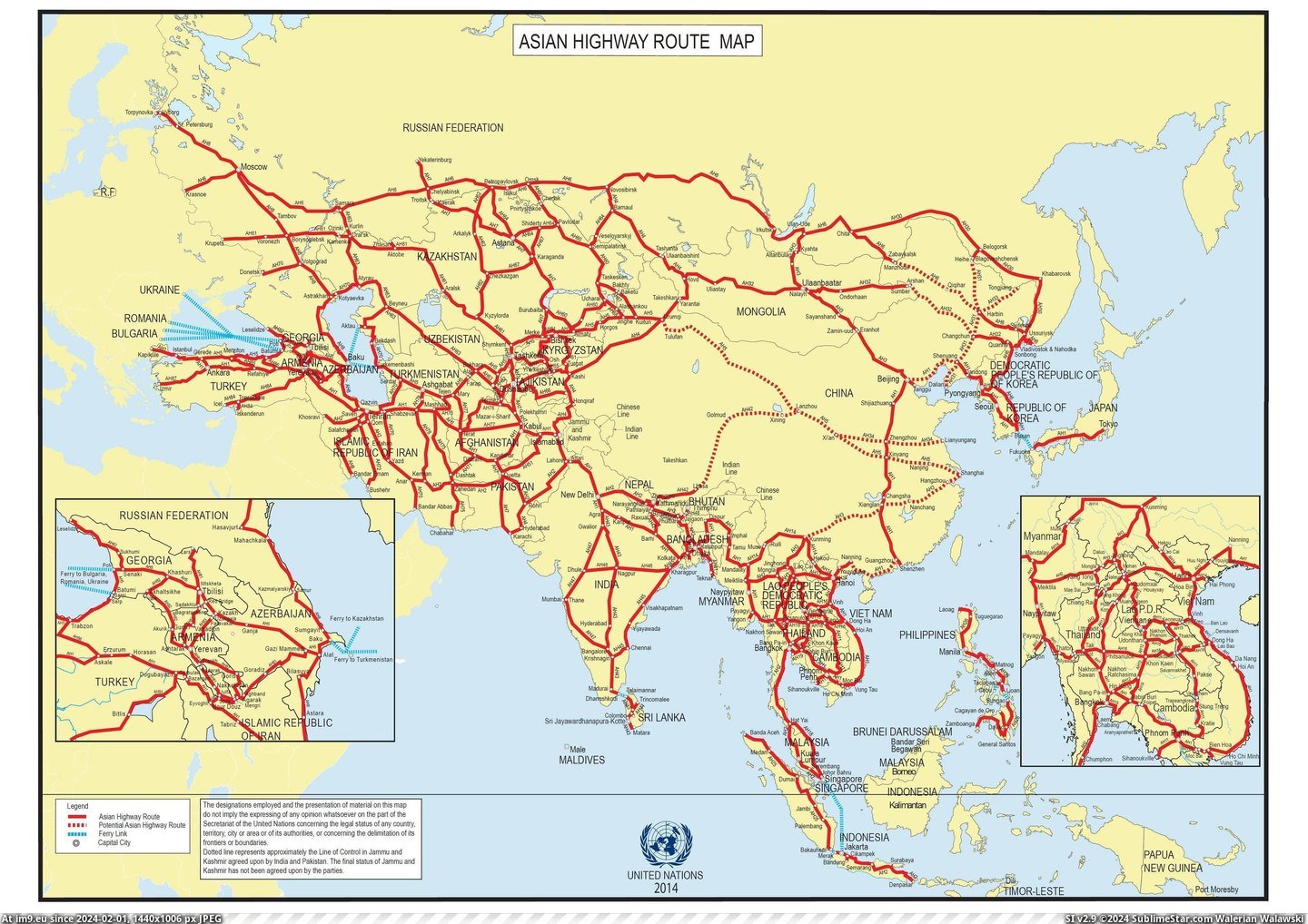 #Asian #Network #Highway [Mapporn] Asian Highway Network [4000x2809] Pic. (Bild von album My r/MAPS favs))