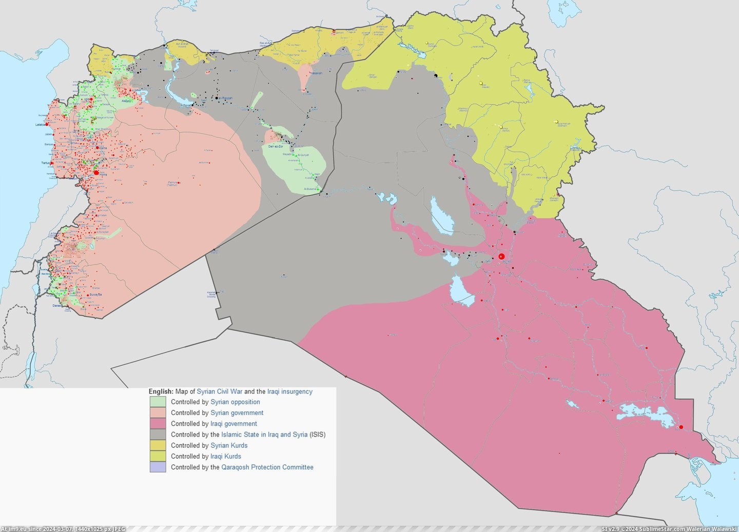 #Control #Iraq #Syria [Mapporn] Control of Iraq and Syria [4480x3200] Pic. (Image of album My r/MAPS favs))
