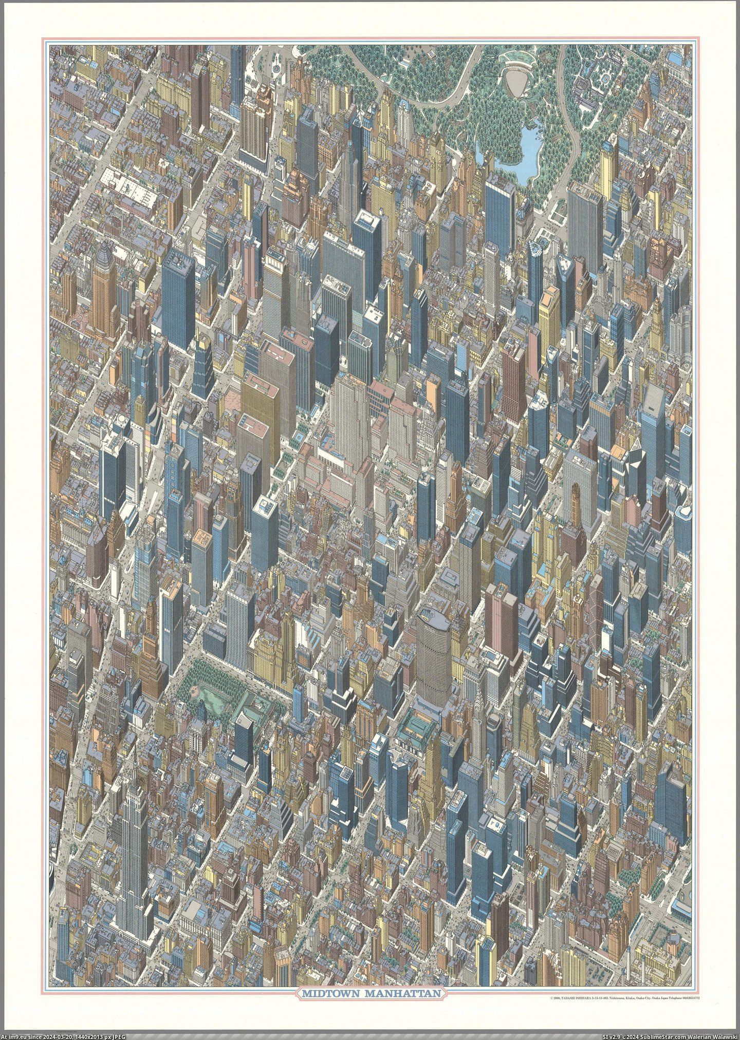 #Hentai #Nyc #Drawing #Papertowns #Tadashi #Manhattan #Midtown #Ishihara [Mapporn] Drawing of Midtown Manhattan, made by: Tadashi Ishihara (2000)[3028x4245] ( -r-papertowns and -r-nyc) Pic. (Bild von album My r/MAPS favs))
