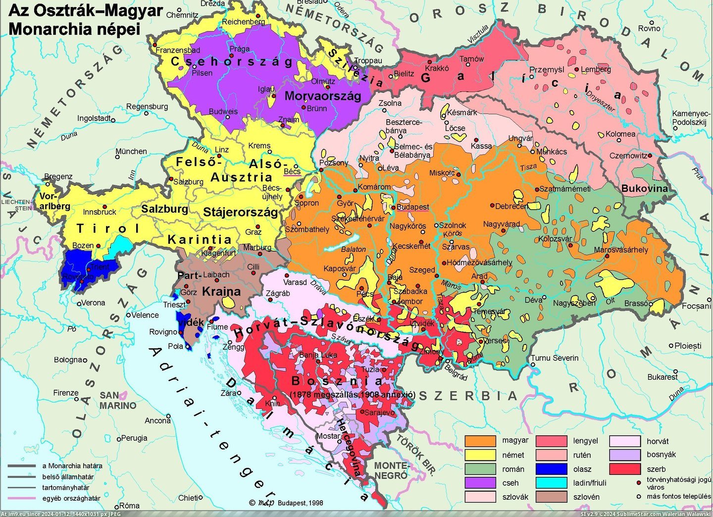 #Empire #Ethnic #Austro #Hungarian #Composition [Mapporn] Ethnic composition of the Austro-Hungarian Empire (1910) [2131×1538] Pic. (Obraz z album My r/MAPS favs))