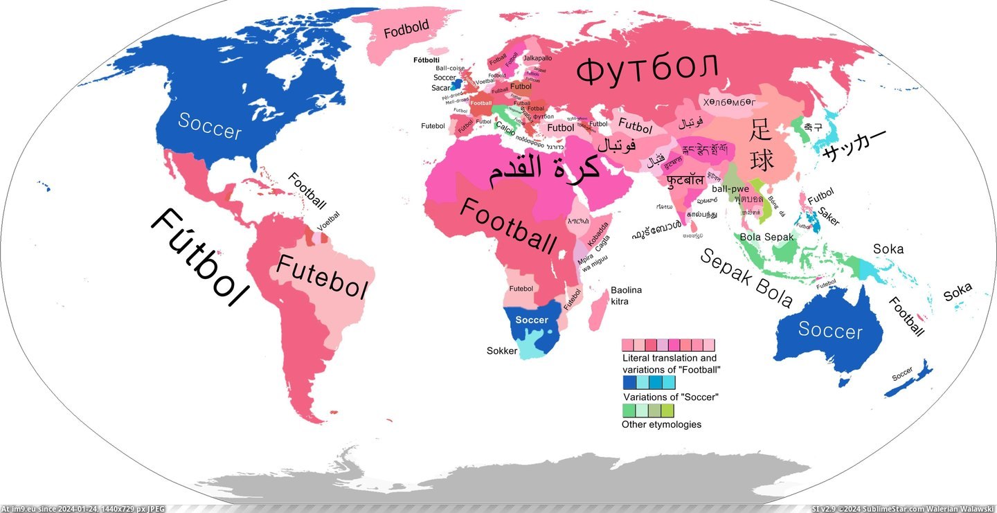 #Game #Beautiful #World #Soccer #000px #People #How #Football [Mapporn] 'Football' vs 'Soccer': How people of the world name the beautiful game.[OC][5,000px × 2,543px] Pic. (Obraz z album My r/MAPS favs))