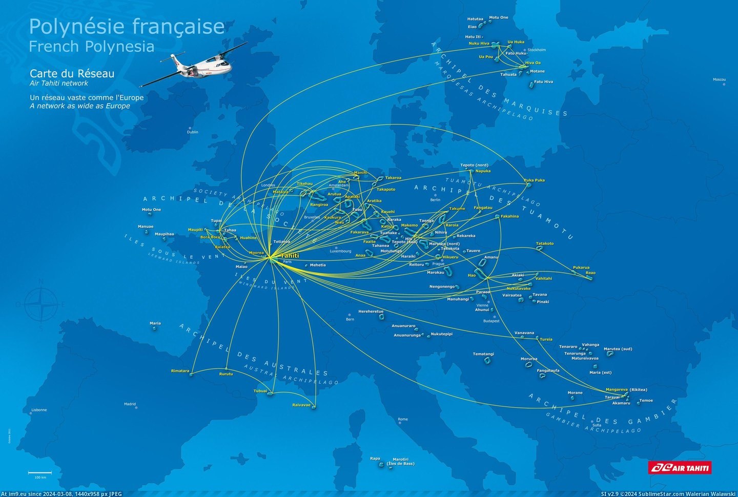 #French #Comparison #Polynesia #Europe [Mapporn] French Polynesia with Europe for comparison. [2717x1820] Pic. (Obraz z album My r/MAPS favs))