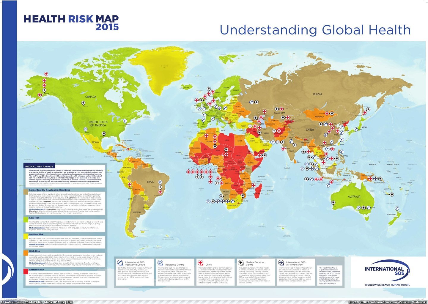#Map #Global #Health #Risk [Mapporn] Global Health Risk Map 2015 [2893x2043] Pic. (Image of album My r/MAPS favs))