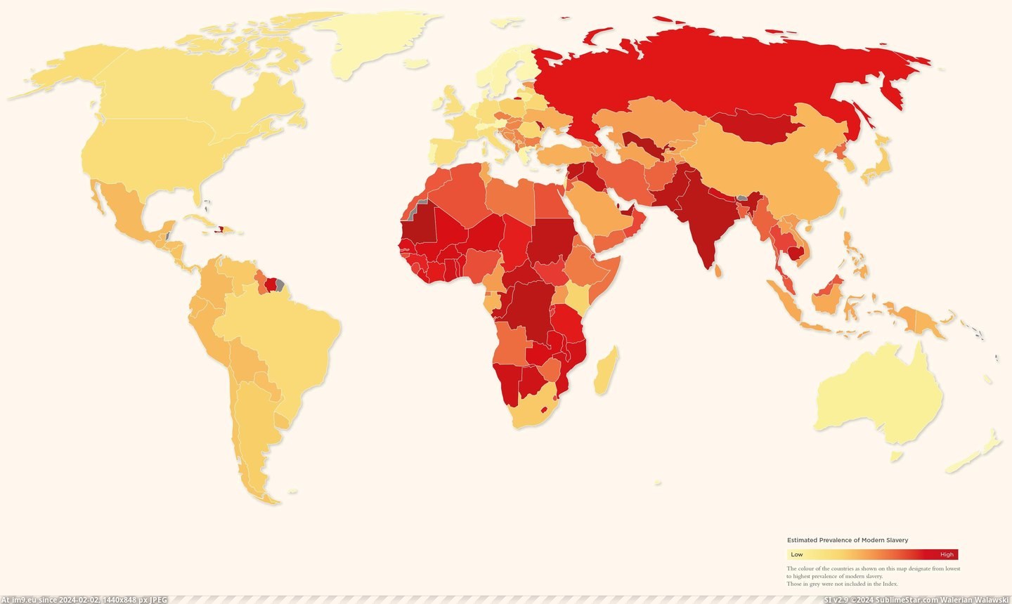 #Global #Slavery #Index [Mapporn] Global Slavery Index [4497x2660] Pic. (Image of album My r/MAPS favs))