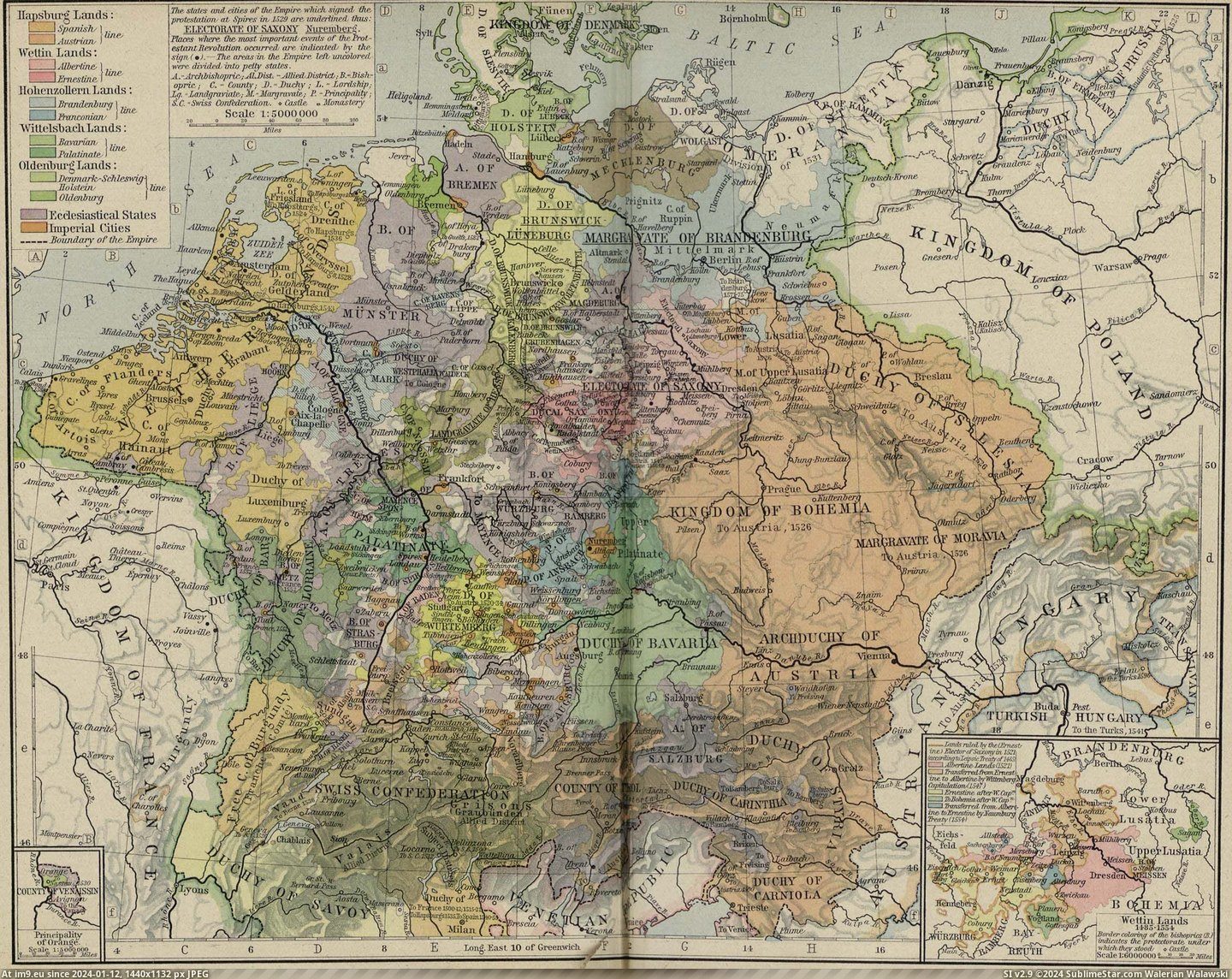 #Key #Holy #Empire #Protestant #Protestation #Reformation #Speyer #Roman #Locations #Highlighting [Mapporn] Holy Roman Empire c. 1547, highlighting the Protestation at Speyer and key locations of Protestant Reformation [2307×1 Pic. (Image of album My r/MAPS favs))