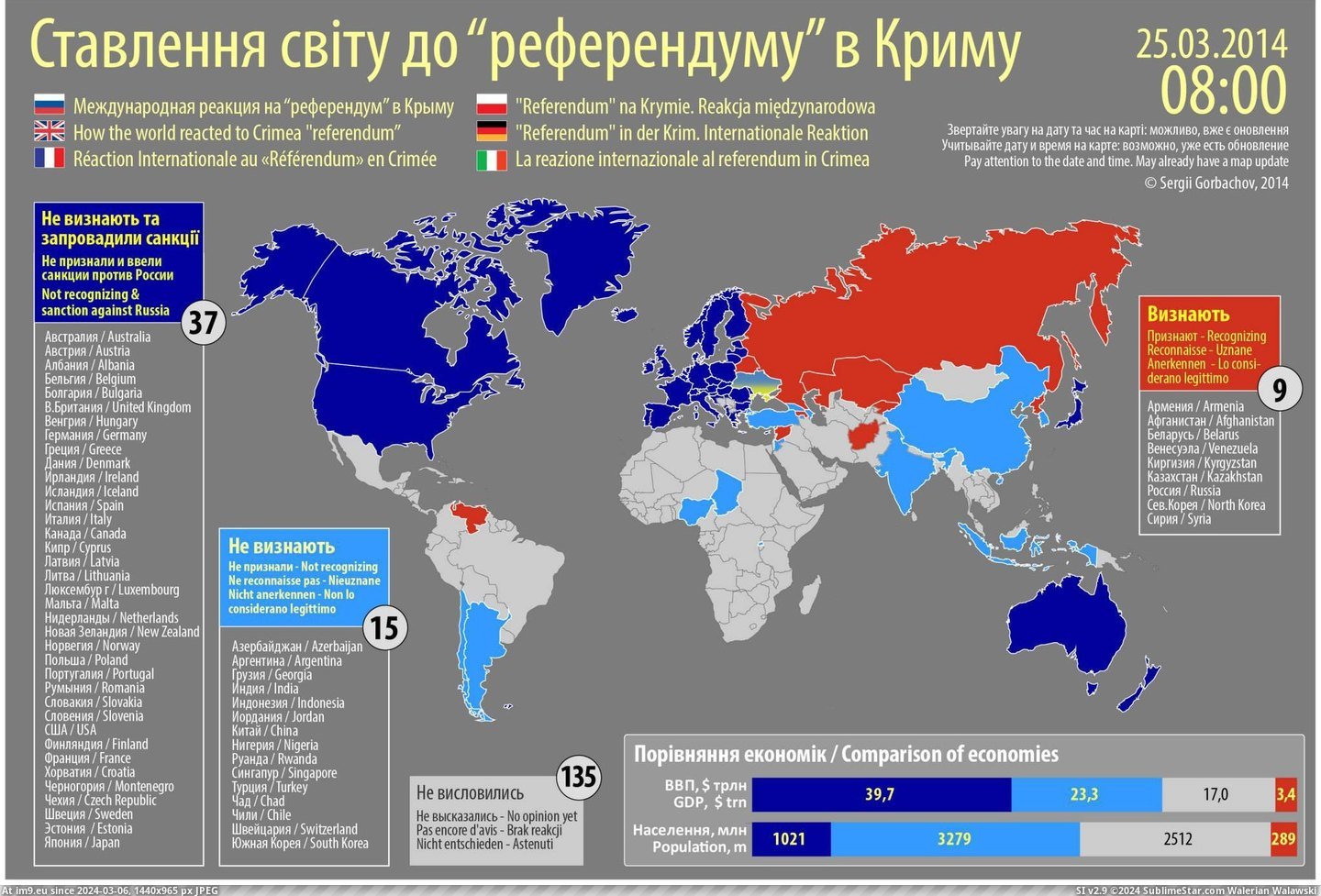 #World #Crimea #Reacted #Referendum [Mapporn] How the world reacted to the Crimea 'referendum' [2048x1385] Pic. (Image of album My r/MAPS favs))