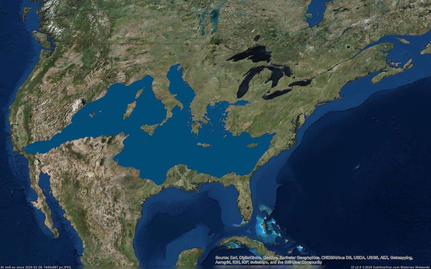 #States #Sea #Mediterranean #United [Mapporn] If the Mediterranean Sea were in the United States [3023x1875] Pic. (Obraz z album My r/MAPS favs))