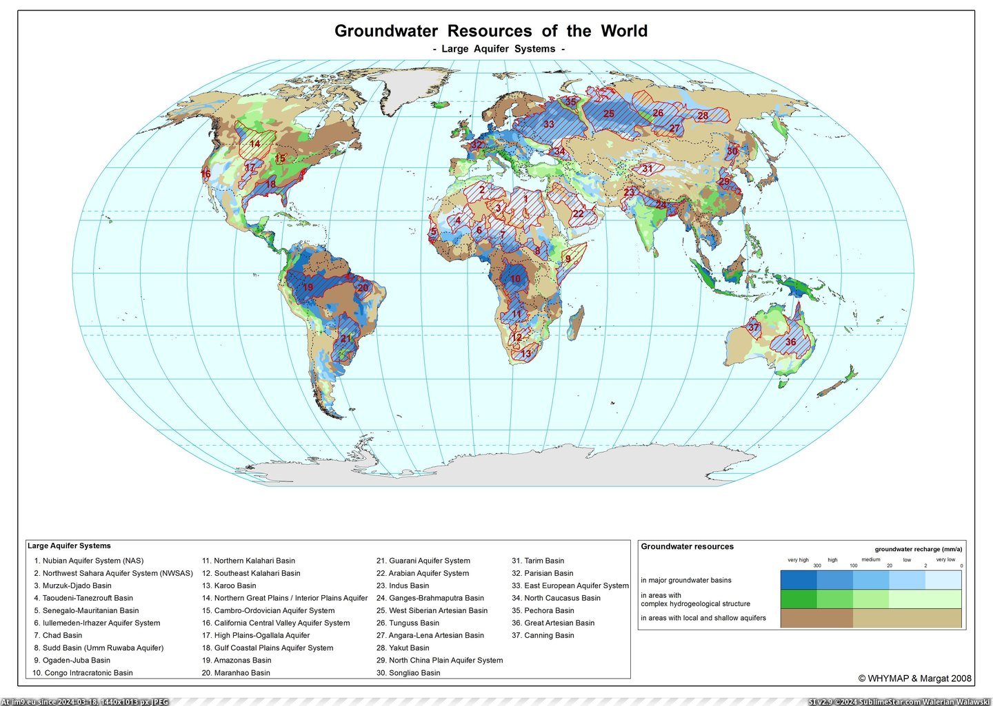 #World #Systems #Aquifer #Large [Mapporn] Large Aquifer Systems of the World [4968x3508] Pic. (Image of album My r/MAPS favs))