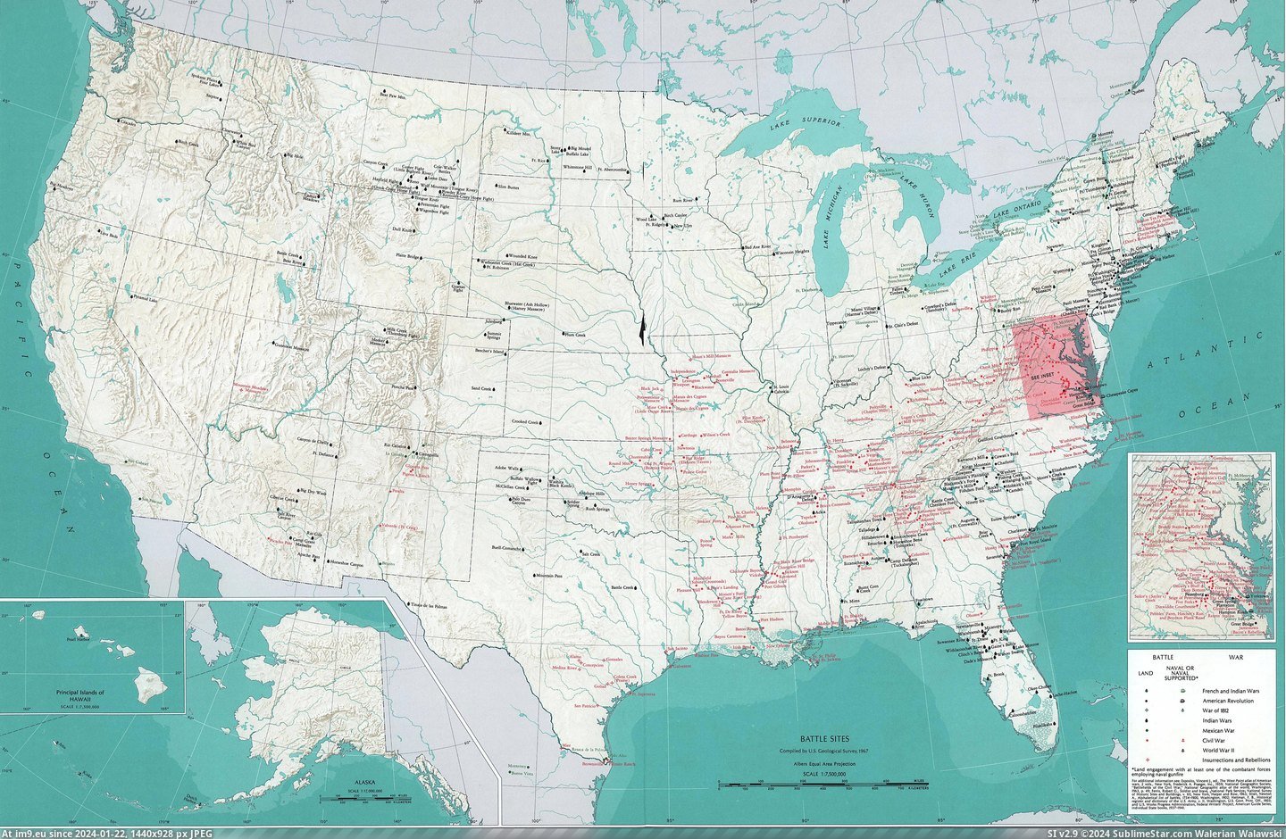 #Canada #Bit #Location #Soil #Battles #Military #Mexico [Mapporn] Location of all Military Battles on US soil (and a bit of Canada and Mexico too) [6986x4513] Pic. (Image of album My r/MAPS favs))