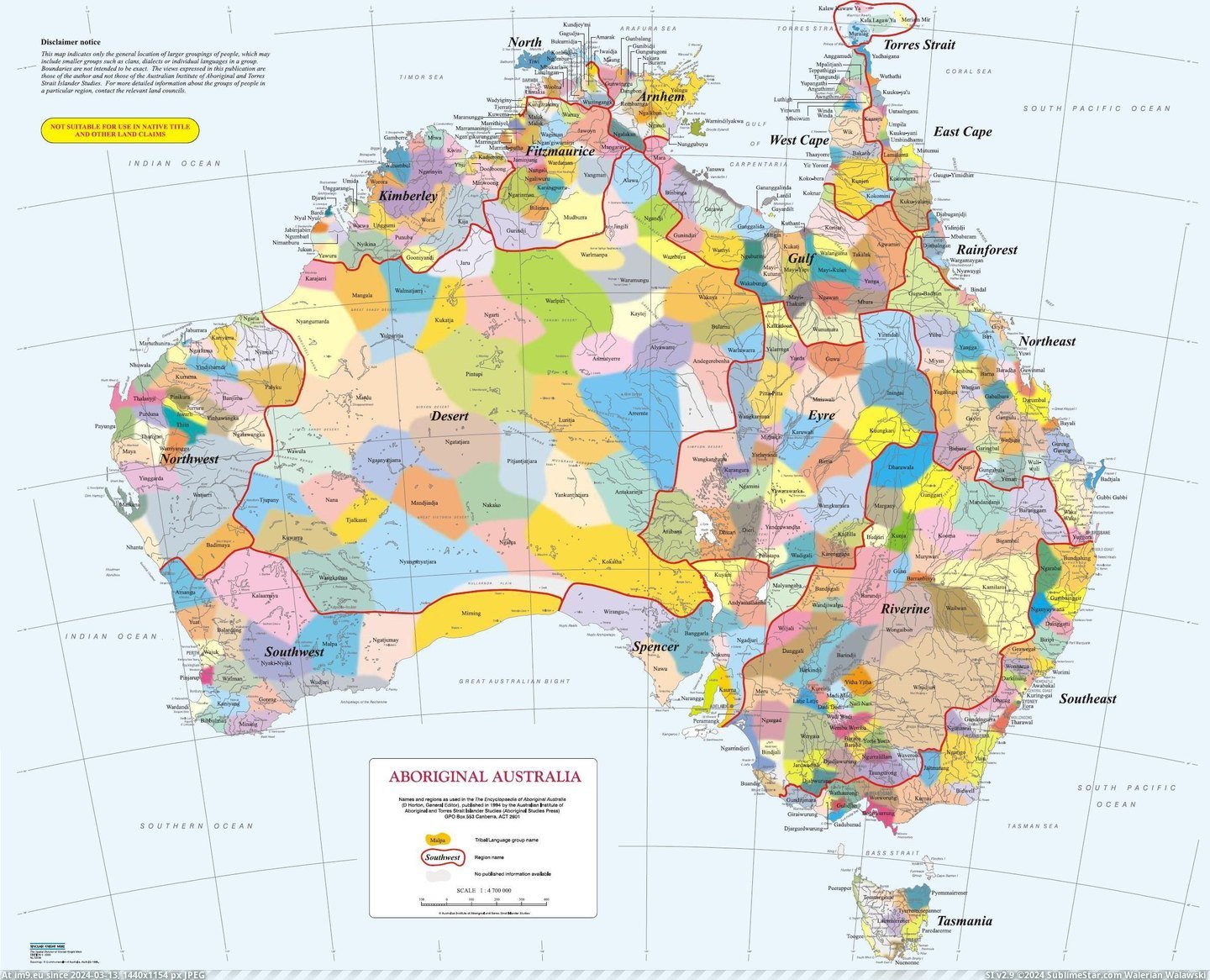 #Map #Unique #Nations #Indigenous #Australian #Language [Mapporn] Map of Australian Indigenous Nations. Each has a unique language. [2379 x 1918] Pic. (Obraz z album My r/MAPS favs))