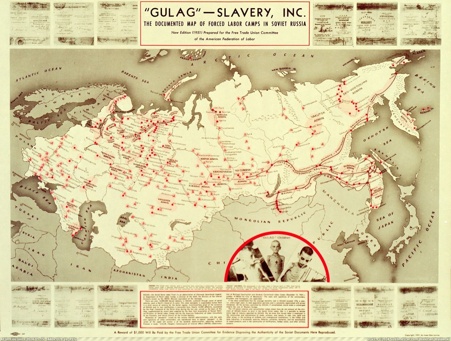 #Map #Russia #Labor #Stalin #Soviet #Forced [Mapporn] Map of Stalin’s GULAG - Forced Labor Camps in Soviet Russia, 1951. [2714x2044] Pic. (Obraz z album My r/MAPS favs))