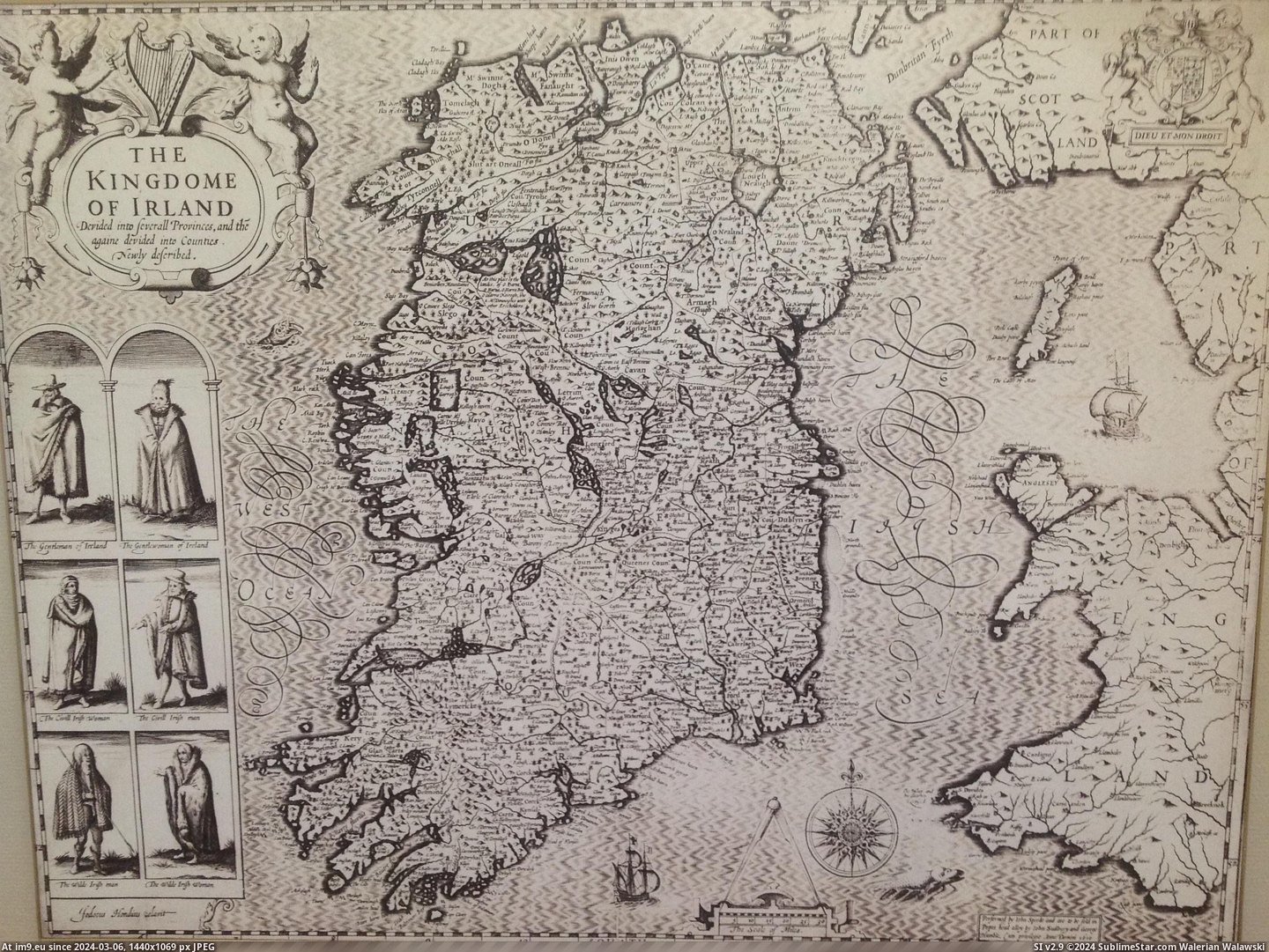 #Map #Hanging #2592x1936 #Irland #Kingdom #Flat [Mapporn] Map of the Kingdom of Irland hanging in my flat [2592x1936] Pic. (Image of album My r/MAPS favs))