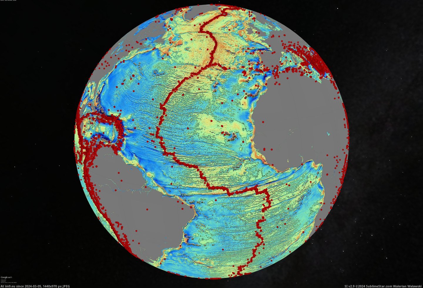 #Model #North #Atlantic #Marine #Gravity [Mapporn] Marine gravity model of the North Atlantic [4800x3244] Pic. (Image of album My r/MAPS favs))
