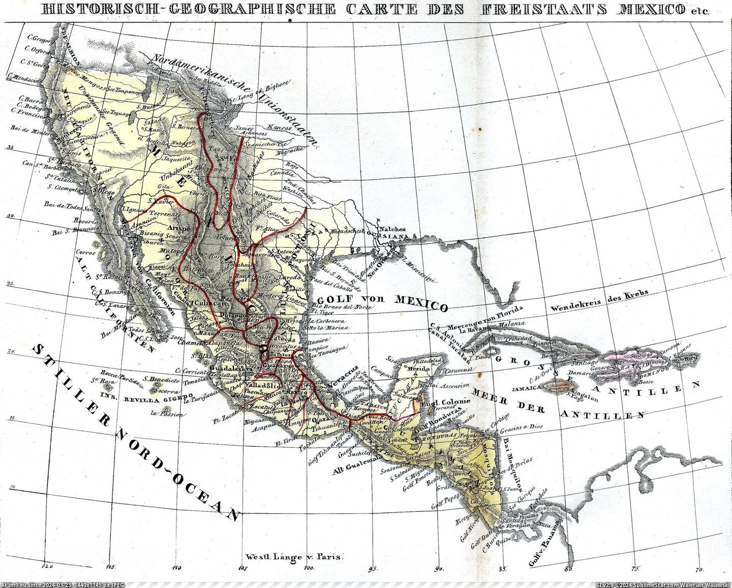  #Mexico  [Mapporn] Mexico (1829) [3064×2448] Pic. (Bild von album My r/MAPS favs))