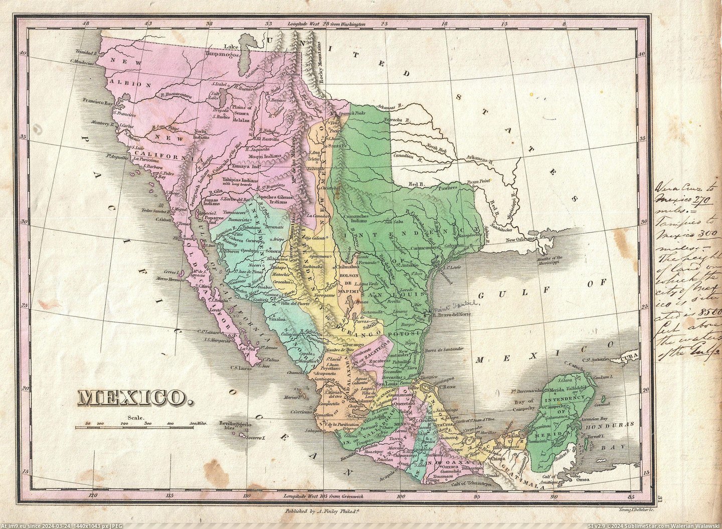 #Mexico  #Finley [Mapporn] Mexico by A. Finley (1827) [3000×2184] Pic. (Image of album My r/MAPS favs))