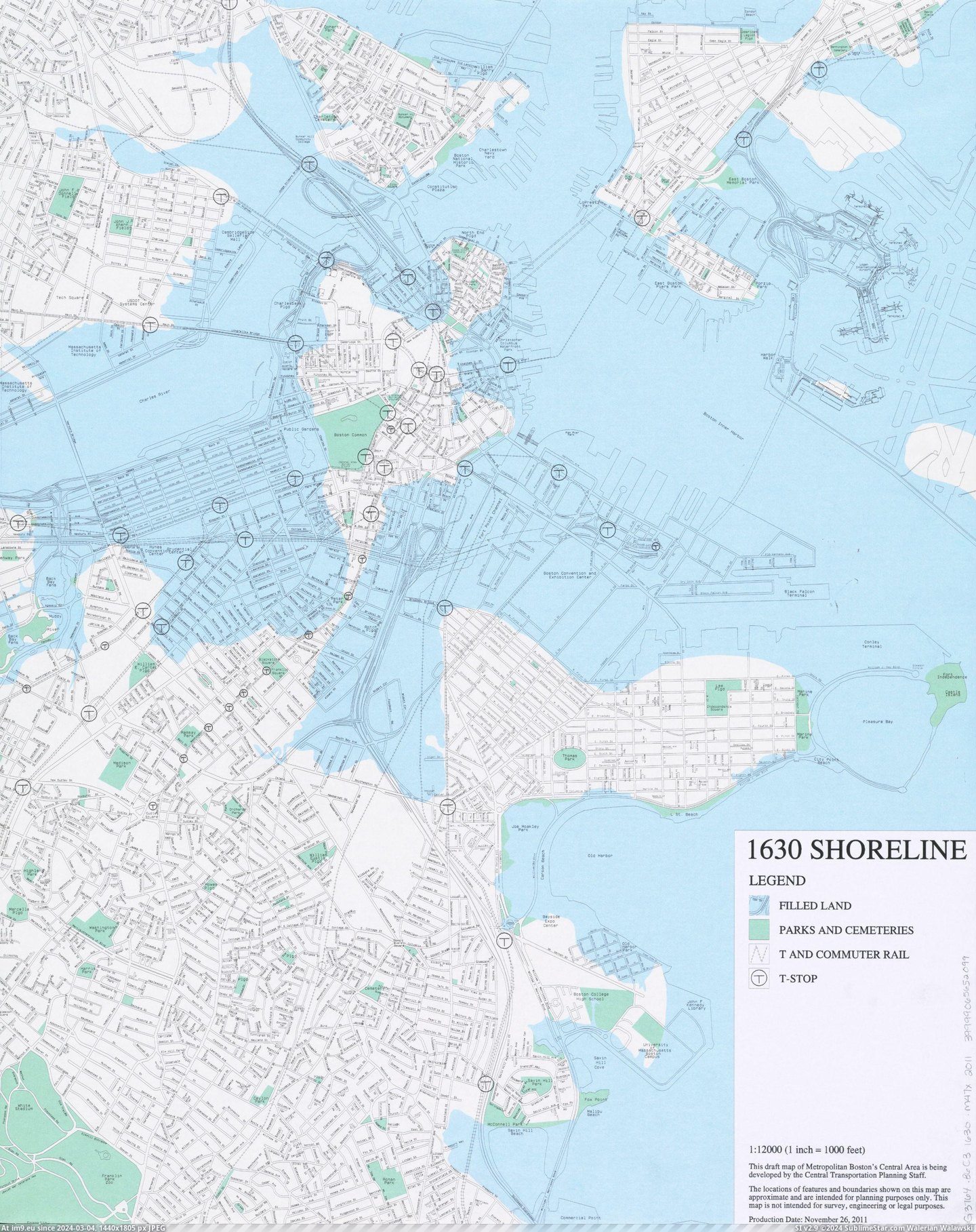 #Map #Original #Boston #Shoreline #Modern #Compared [Mapporn] Modern map of Boston compared to original shoreline. [2610x3284] Pic. (Image of album My r/MAPS favs))