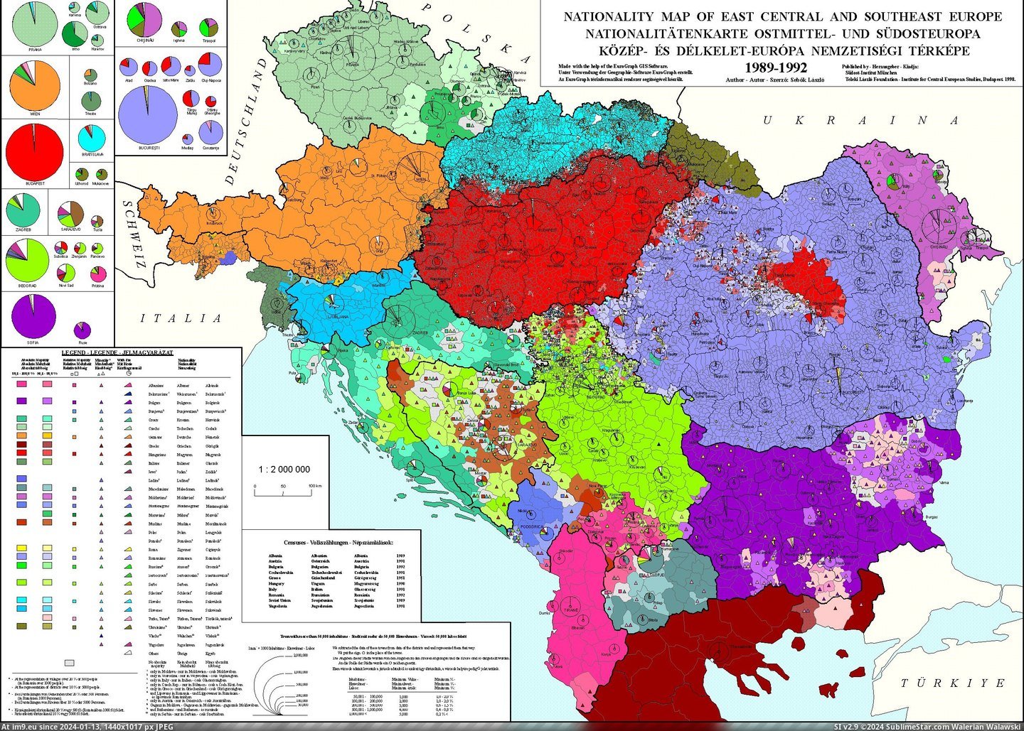 #Map #Europe #Nationality #Balkans #Southern #Central [Mapporn] Nationality Map of the Balkans and southern Central Europe [2500x1778] Pic. (Image of album My r/MAPS favs))