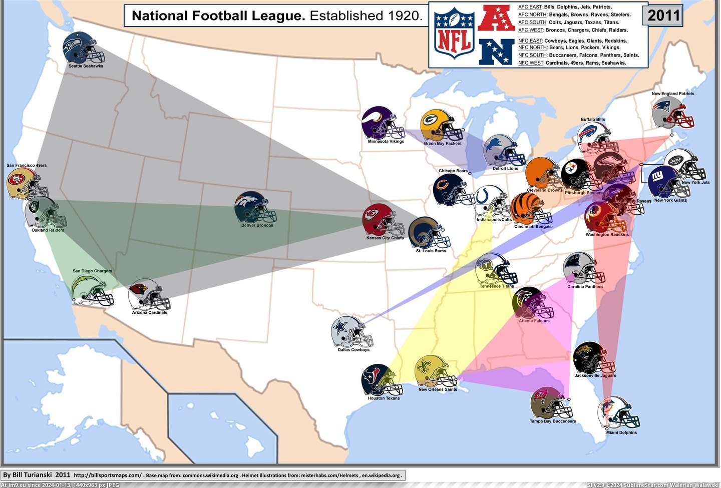 #Map #Cities #Displayed #Nfl [Mapporn] NFL cities map with conferences displayed [1,099pxx740px] Pic. (Изображение из альбом My r/MAPS favs))