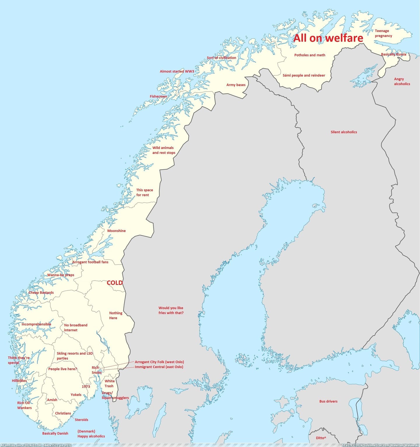#Norwegian #Stereotypes #Regional [Mapporn] Norwegian Regional Stereotypes [2214x2352] Pic. (Image of album My r/MAPS favs))
