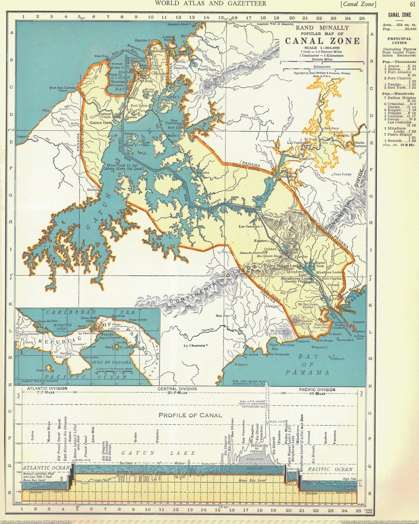 #Panama #Zone #Canal [Mapporn] Panama Canal Zone 1939 [2073x2583] Pic. (Obraz z album My r/MAPS favs))