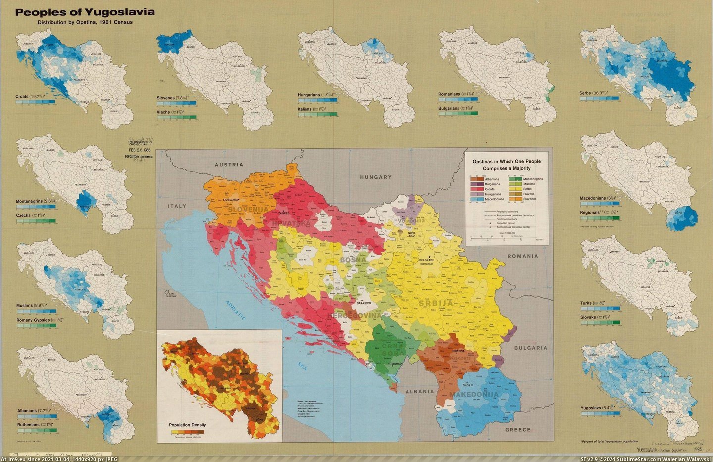 #Data #Distribution #Official #Cia #Peoples #Yugoslavia #Census #Ops #Tina [Mapporn] 'Peoples of Yugoslavia distribution by opština' from official 1981 CIA census data [4595x2956] Pic. (Image of album My r/MAPS favs))