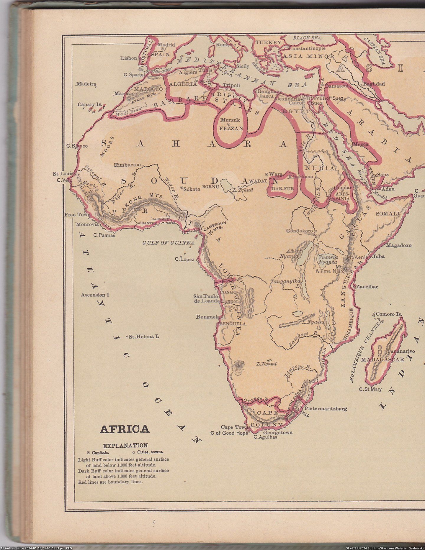 #Africa #Pre #Colonial #Guyot #Elementary #Geography [Mapporn] Pre-Colonial Africa in 1875, From 'Guyot's Elementary Geography' [OC][2080x2668] Pic. (Bild von album My r/MAPS favs))