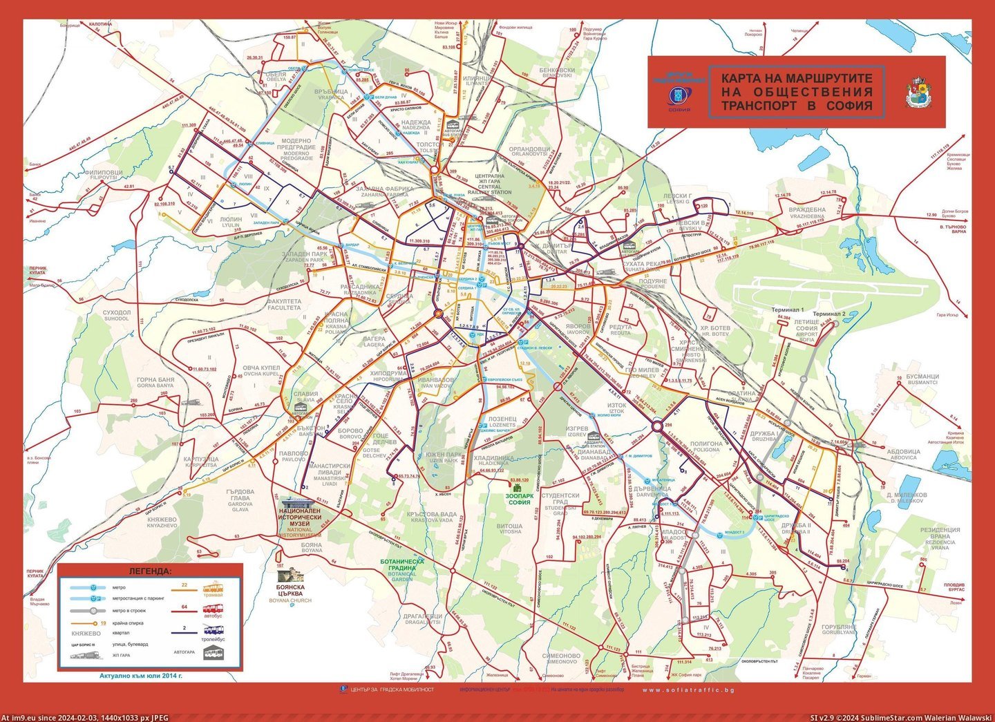 #Public #Bulgaria #Transport #Sofia [Mapporn] Public transport in Sofia, Bulgaria [3386x2441] Pic. (Image of album My r/MAPS favs))