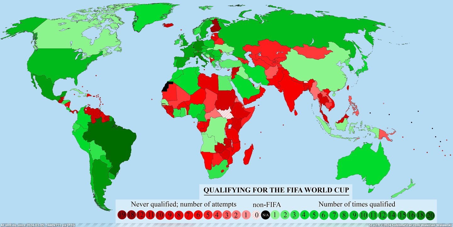 #World #Cup #Qualifying #4500x2234 #Fifa [Mapporn] Qualifying for the FIFA World Cup [OC][4500x2234] Pic. (Obraz z album My r/MAPS favs))