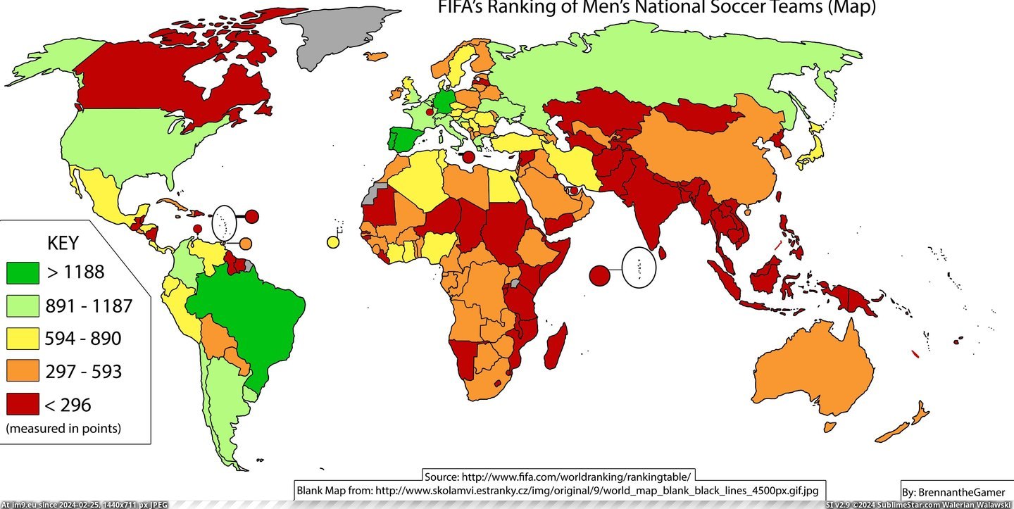 #World #National #Team #4500x2234 #Fifa #Celebration #Ranking #Men #Cup #Soccer [Mapporn] Ranking of Every Men's National Soccer Team According to FIFA (in celebration of the World Cup) [4500x2234] [OC] Pic. (Изображение из альбом My r/MAPS favs))