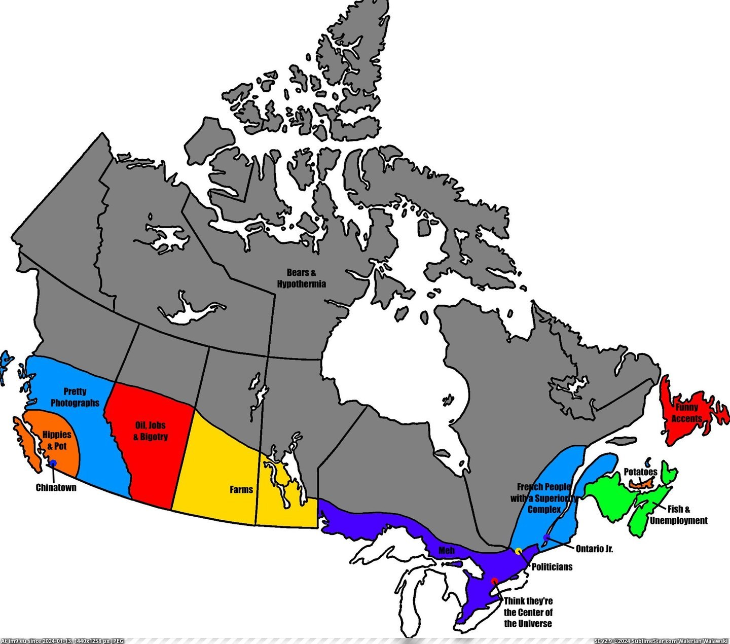 #Thought #Canada #France #Stereotypes #Stereotype #Popular #Maps #Nova [Mapporn]  Since the UK and France stereotype maps were so popular I thought I'd do my home. Stereotypes of Canada from a Nova S Pic. (Image of album My r/MAPS favs))