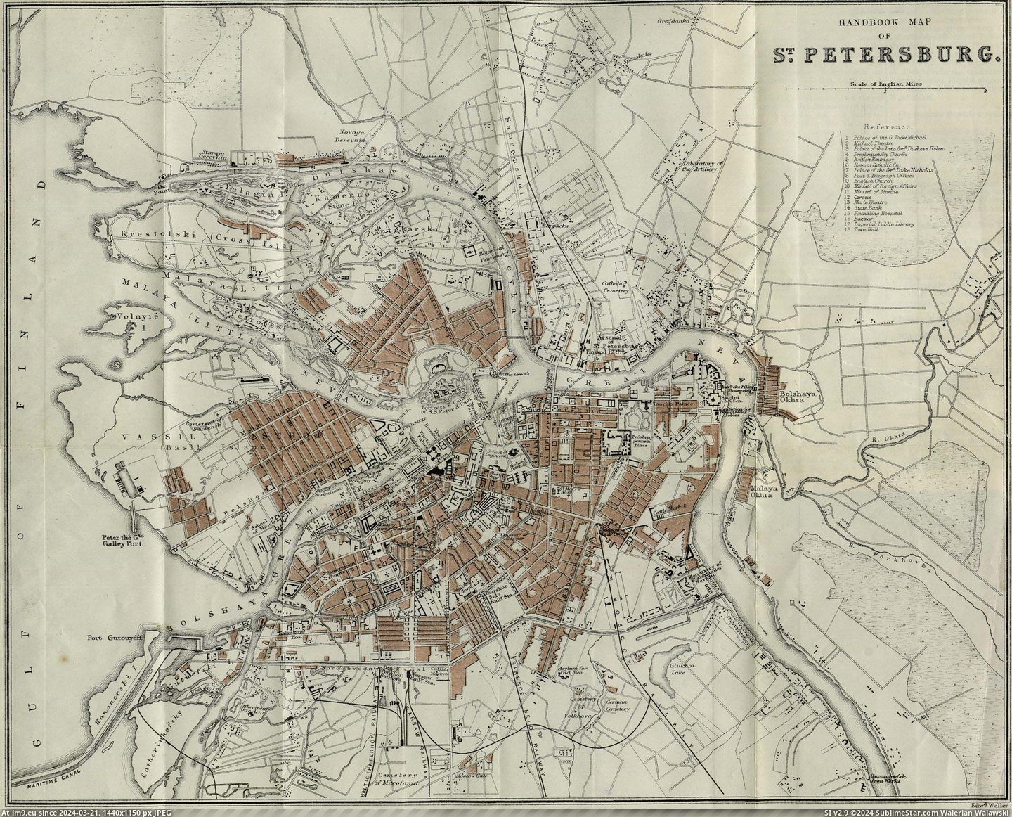 #City  #Petersburg [Mapporn] The City of St.Petersburg in 1893 - [2526x2029] Pic. (Image of album My r/MAPS favs))