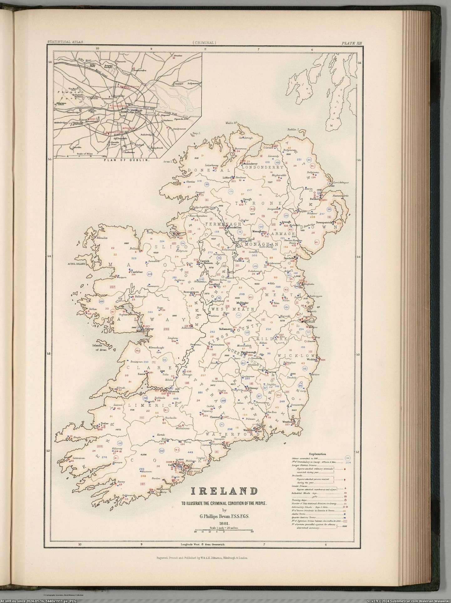 #People #Condition #Ireland [Mapporn] 'The Criminal Condition of the People' of Ireland ca. 1881 [2307x3704] Pic. (Image of album My r/MAPS favs))