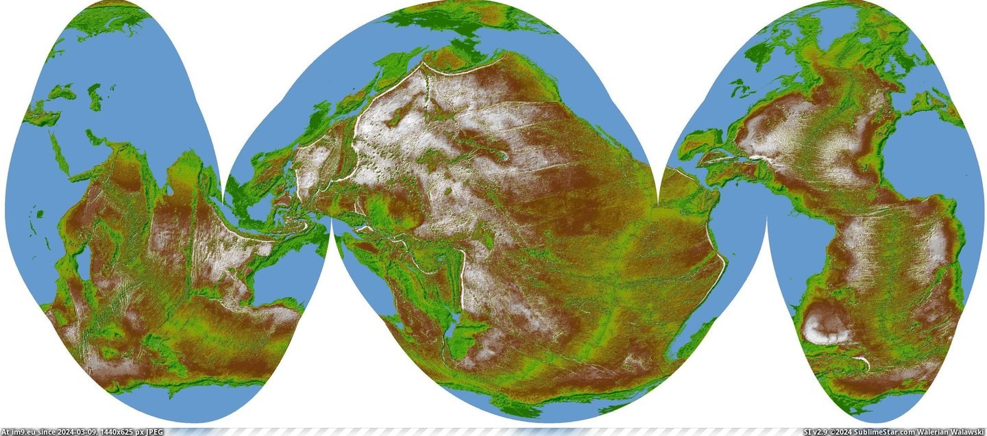#Earth #Reversed #Elevation [Mapporn] The Earth with Reversed Elevation[3476x1520] Pic. (Bild von album My r/MAPS favs))