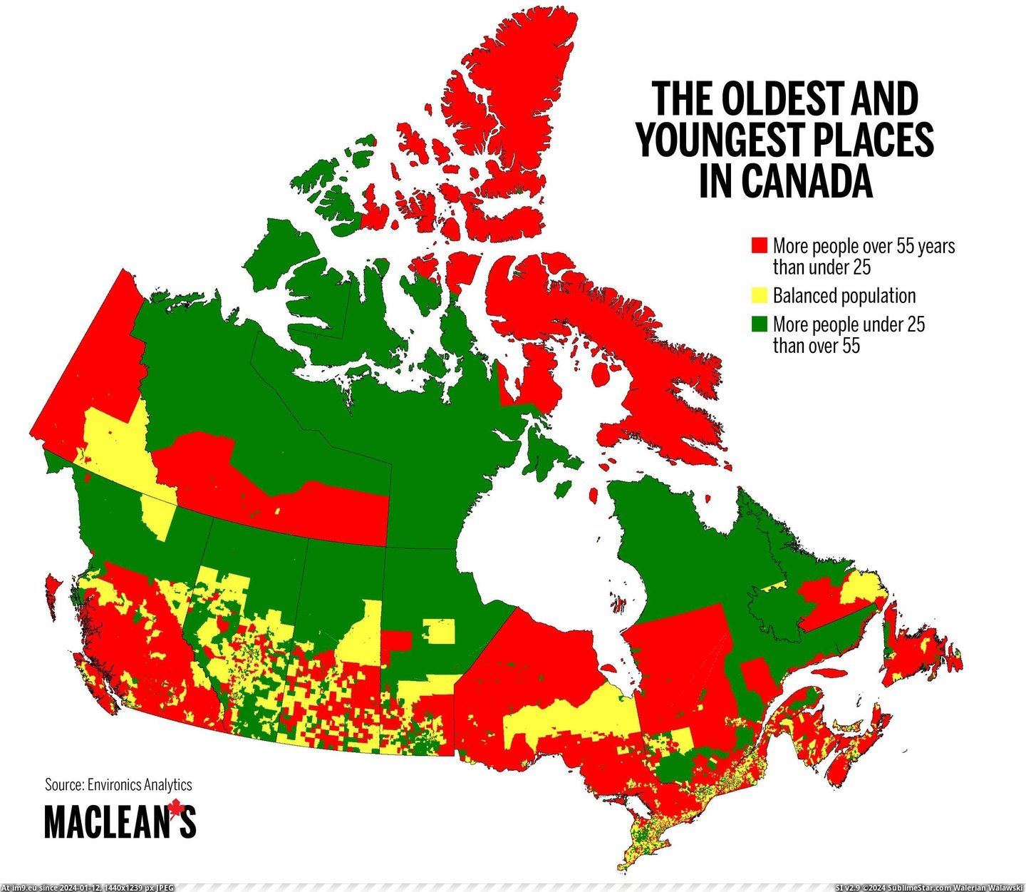 #Canada #Oldest #Places [Mapporn] The oldest and youngest places in Canada [3426x2959] Pic. (Image of album My r/MAPS favs))