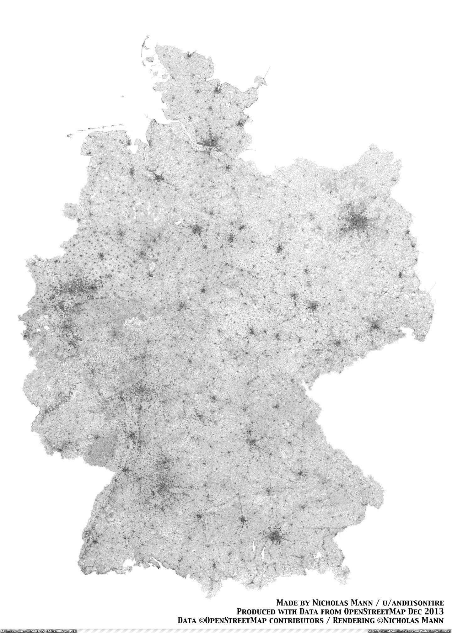 #Germany  #Roads [Mapporn] The Roads of Germany. Nothing Else. [4513x6299][OC] Pic. (Bild von album My r/MAPS favs))