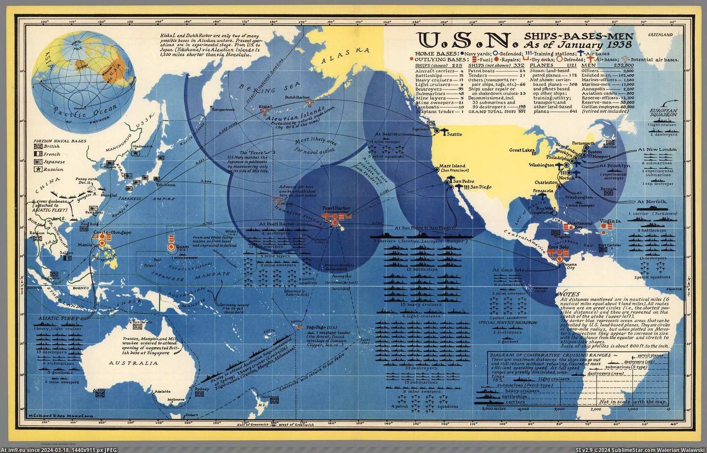 #States #Men #Navy #Ships #Bases #United #Military [Mapporn] The United States Navy. Ships, bases and men as of January 1938 [5678x3605] ( -r-military) Pic. (Bild von album My r/MAPS favs))