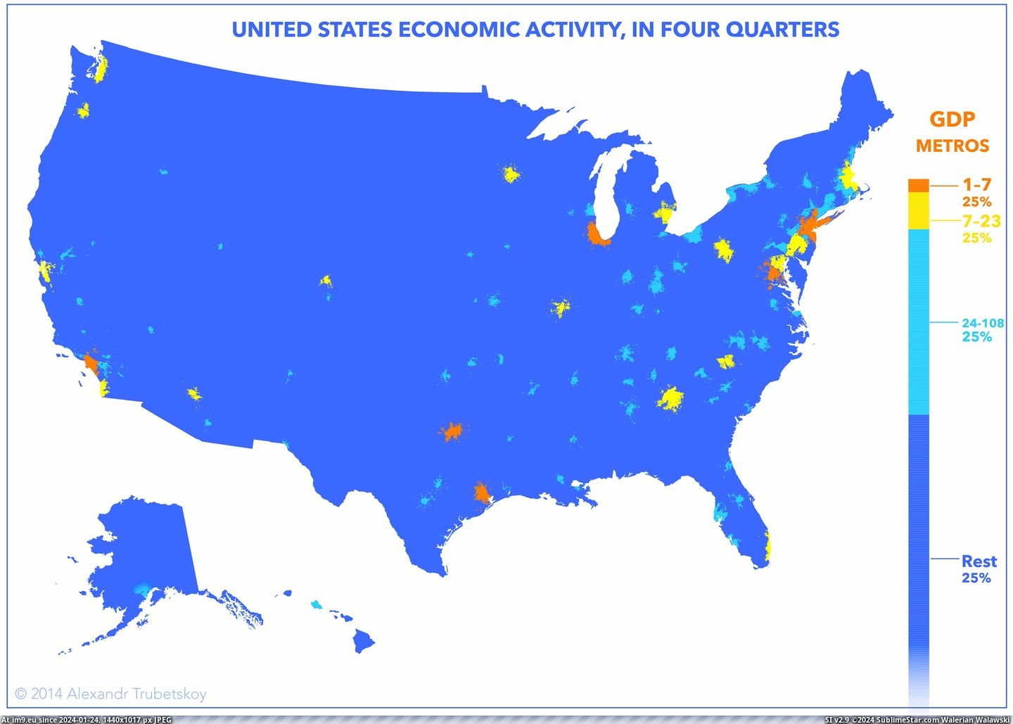 #Gdp  #Quarters [Mapporn] US GDP in quarters [OC] [6000x4250] Pic. (Image of album My r/MAPS favs))