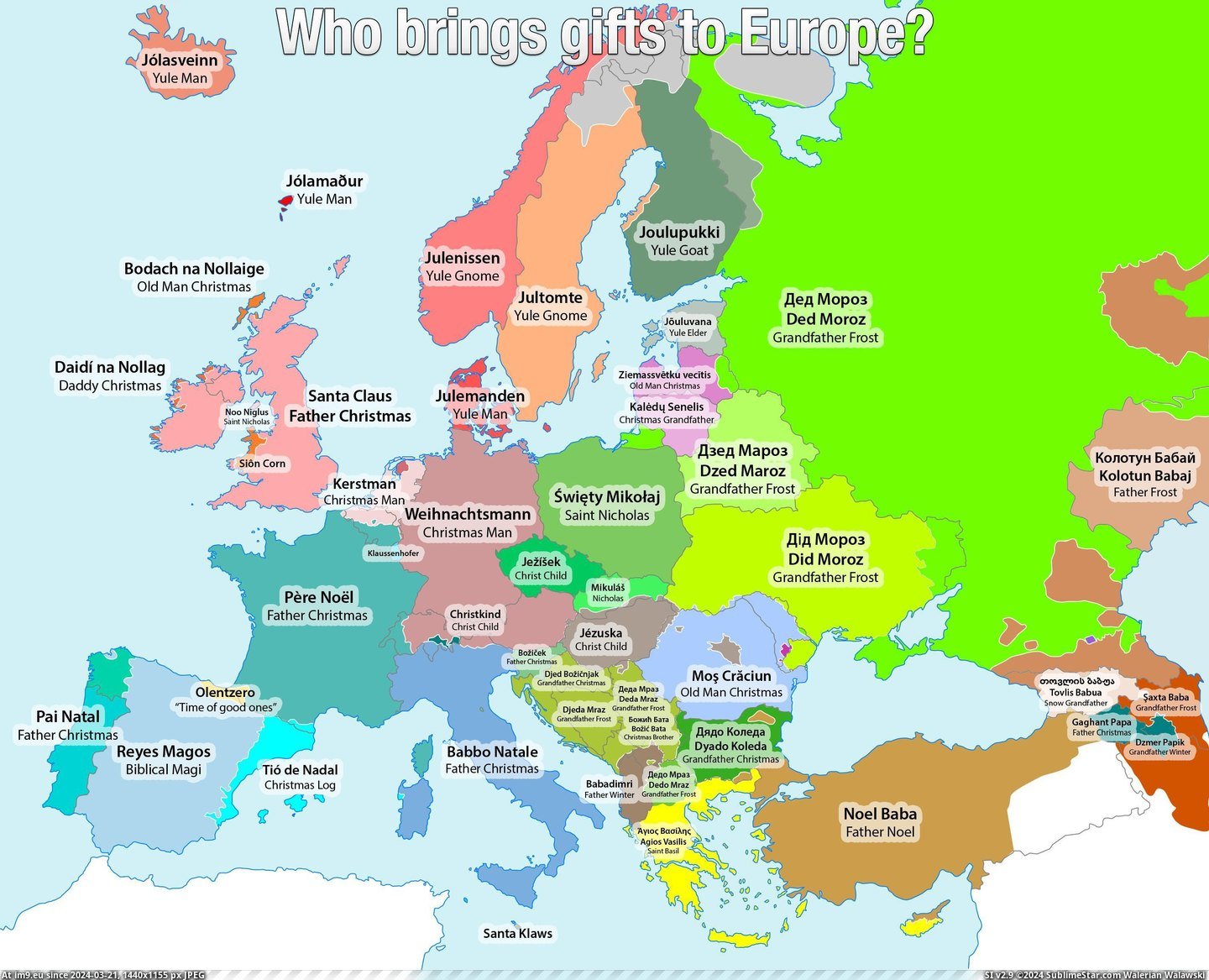 #Europe #Santa #Figures #Gifts #Translations #Brings #Related [Mapporn] Who brings gifts to Europe? Translations of Santa and related figures [3020x2435] Pic. (Bild von album My r/MAPS favs))