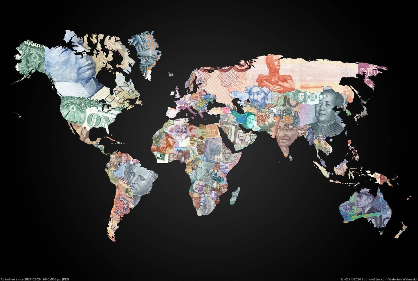 #World #1280x1024 #Currencies #Map [Mapporn] World map of currencies (1280x1024) Pic. (Obraz z album My r/MAPS favs))