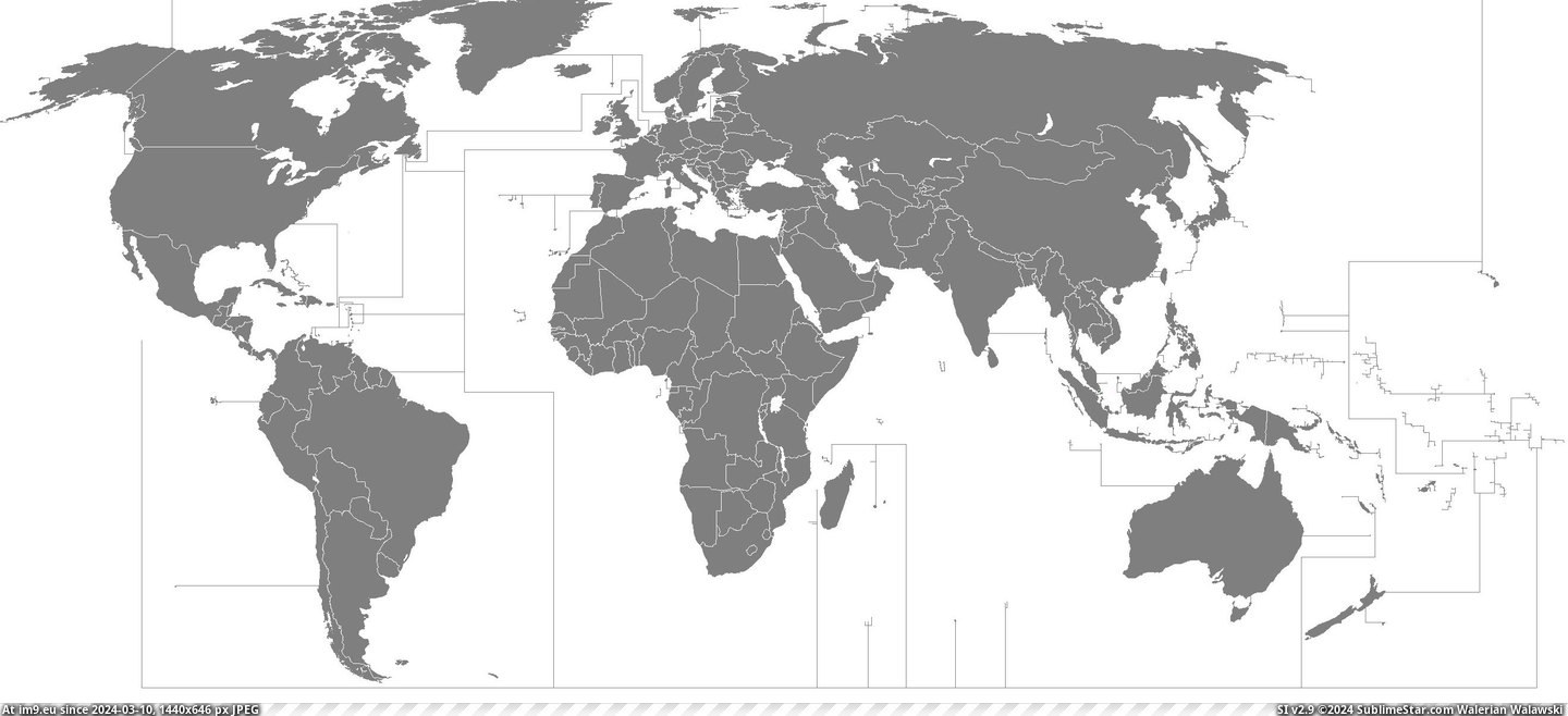 #World #Map #Non #Lines #Territories #Overseas #Departments #Constituent #States #Countries #Joining #Contiguous [Mapporn] World Map With Lines Joining Constituent Countries, Overseas Departments, and Non-Contiguous States and Territories to Pic. (Bild von album My r/MAPS favs))
